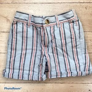 Janie and Jack, Light Blue and Red striped shorts, baby shorts